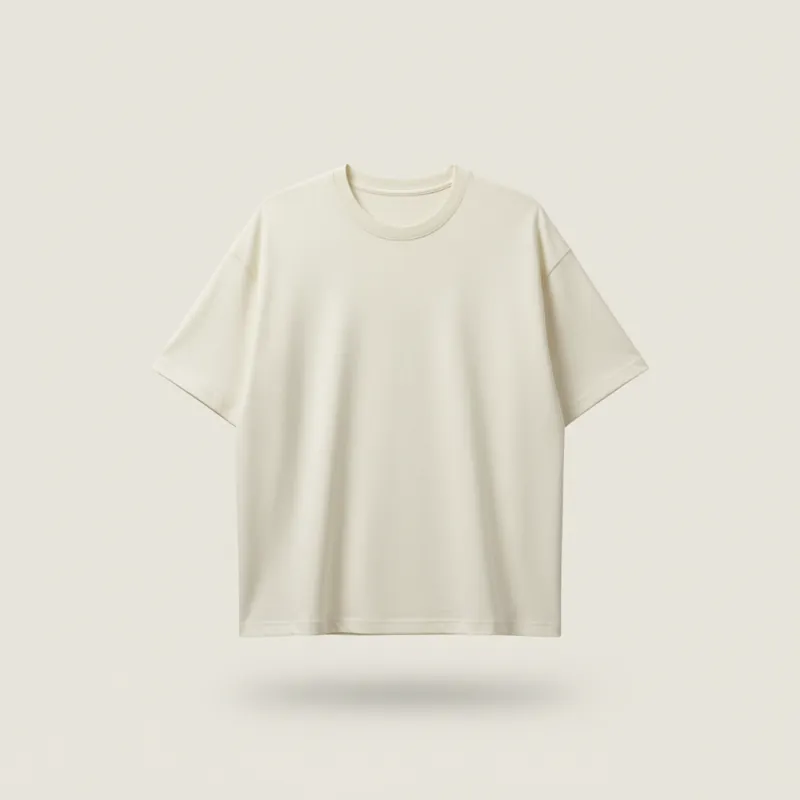 Cream oversized t-shirt, front