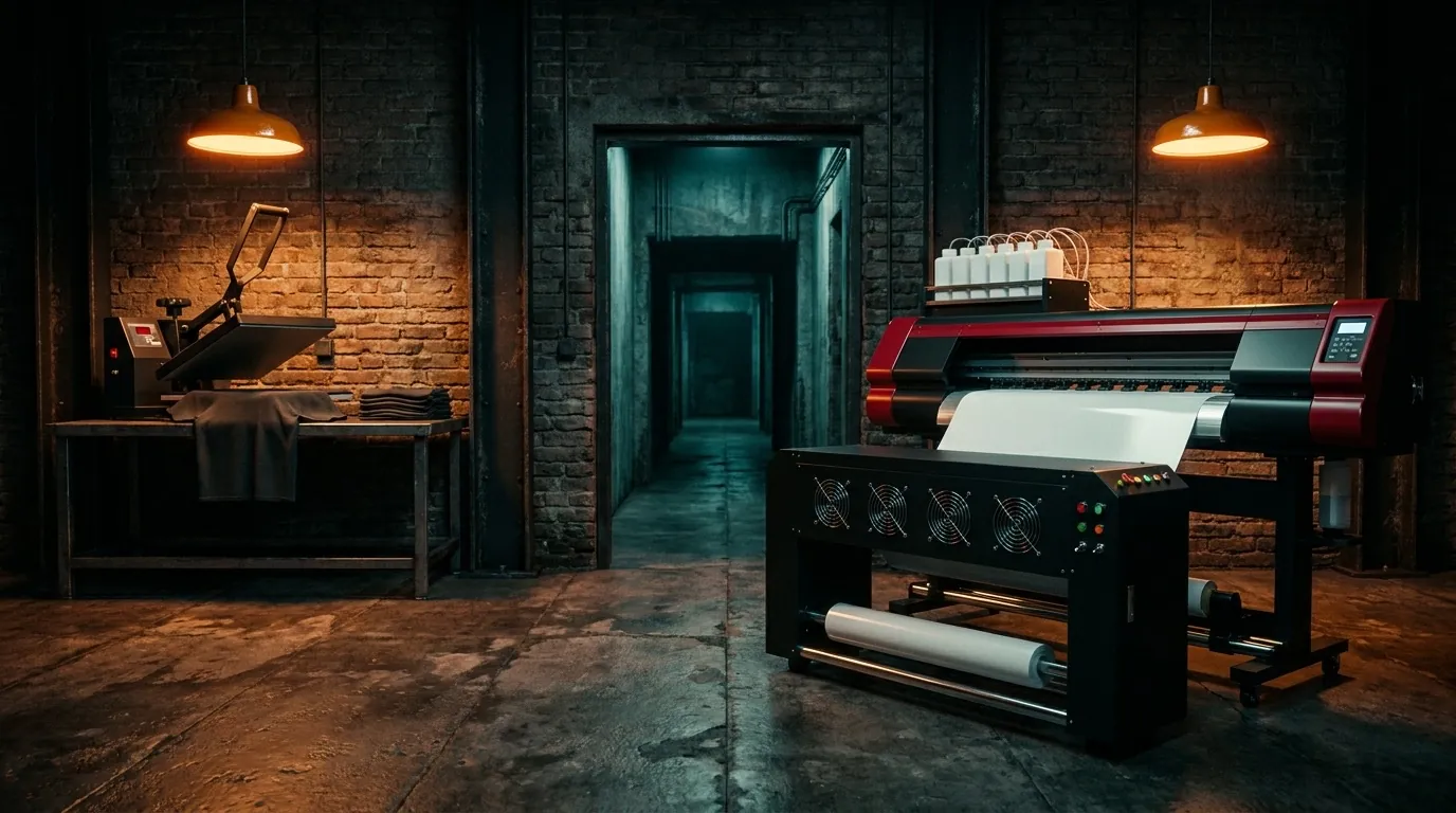 Heat press and finishing bench